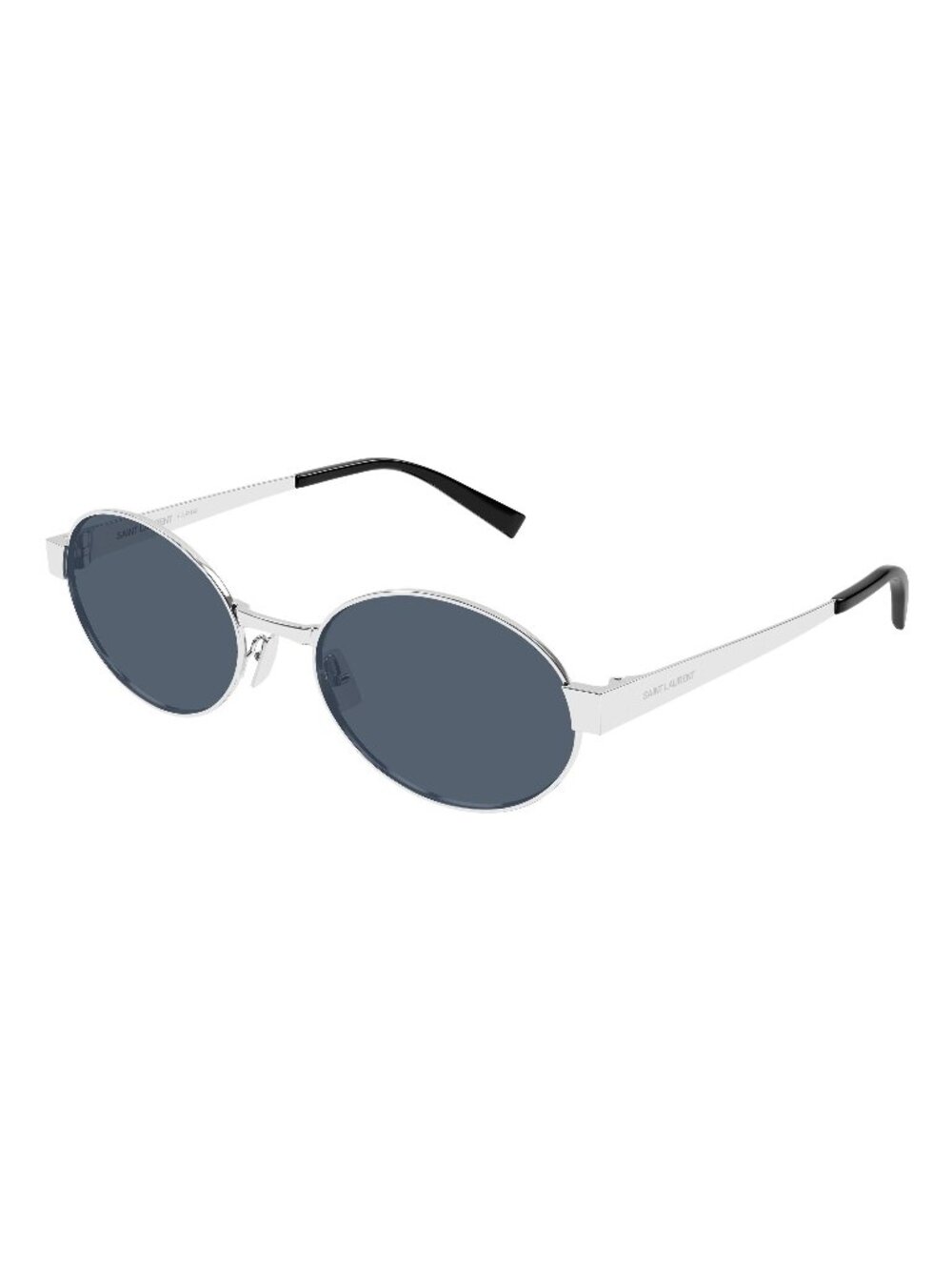 New Saint Laurent Women's Sunglasses Silver Blue Lens Metal Frame SL 692 006 55